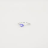 Simple Oval Tanzanite Engagement Ring – Natural Solid 18k Gold Tanzanite Ring – Minimal December Birthstone Jewelry