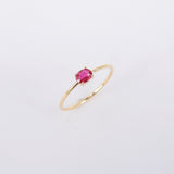 Dainty Oval Ruby Engagement Ring – Minimalist Small Ruby Ring – Simple Ruby Ring - Genuine July Birthstone Ring - Ruby Stacking Gold Ring