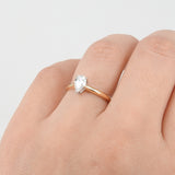 Pear Shaped Diamond Engagement Ring - GIA Certified - April Birthstone