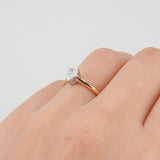 Pear Shaped Diamond Engagement Ring - GIA Certified - April Birthstone