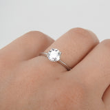 GIA Certified 1.1 Ct Bold Knife Edge Diamond Ring