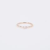 Dainty Minimalist V-Prong Diamond Engagement Ring