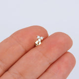 Large Diamond Trio Stud Earrings – Minimalist Cluster of Genuine Diamonds