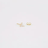 Large Diamond Trio Stud Earrings – Minimalist Cluster of Genuine Diamonds