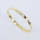 Unique Diamond Gold Bangle - Eternal Motion Statement Piece