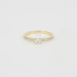 Dainty Solitaire Diamond Engagement Ring – Handmade April Birthstone Jewelry