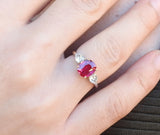 Ruby Engagement Ring - Unheated Mozambique