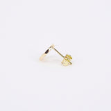 Circle Pave Diamond Studs – Genuine Diamond Gold Earrings