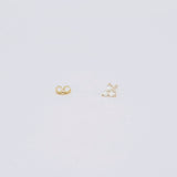 Large Diamond Trio Stud Earrings – Minimalist Cluster of Genuine Diamonds