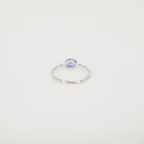 Simple Oval Tanzanite Engagement Ring – Natural Solid 18k Gold Tanzanite Ring – Minimal December Birthstone Jewelry