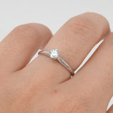 Vintage Style GIA Certified Diamond Engagement Ring - 0.30 Ct April Birthstone