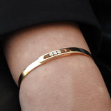 Unique Diamond Gold Bangle - Eternal Motion Statement Piece