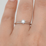 Vintage GIA Certified 0.25 Ct Diamond Engagement Ring