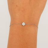Nature Inspired Diamond Flower Illusion Bracelet