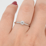 Vintage Style GIA Certified Diamond Engagement Ring - 0.30 Ct April Birthstone
