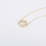 Heart Pavé Diamond Bracelet - Dainty Diamond Chain Bracelet - Minimalist Fine Jewelry