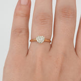 Heart Shaped Halo Diamond Engagement Ring - GIA certified Solitaire