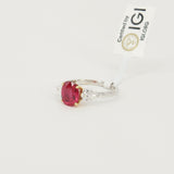 Ruby Engagement Ring - Unheated Mozambique