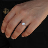 GIA Certified 1.1 Ct Bold Knife Edge Diamond Ring
