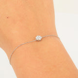 Nature Inspired Diamond Flower Illusion Bracelet