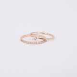 Dainty Minimalist V-Prong Diamond Engagement Ring