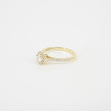 Dazzling Halo Diamond Engagement Ring - Handmade Wedding Jewelry