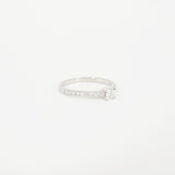 Dainty Solitaire Diamond Engagement Ring – April Birthstone Bridal Jewelry