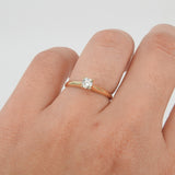 Vintage Style Diamond Engagement Ring – 6 Prongs GIA Certified Diamond Ring – April Birthstone – Handmade Wedding Jewelry