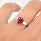 Ruby Engagement Ring - Unheated Mozambique
