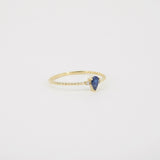 Dainty Blue Pear-Shaped Sapphire Ring