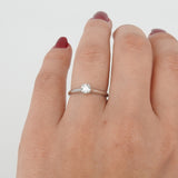 Vintage Style GIA Certified Diamond Engagement Ring - 0.30 Ct April Birthstone