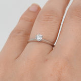 Vintage GIA Certified 0.25 Ct Diamond Engagement Ring