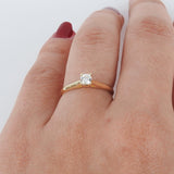 Vintage Style Diamond Engagement Ring – 6 Prongs GIA Certified Diamond Ring – April Birthstone – Handmade Wedding Jewelry