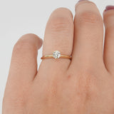 Vintage GIA Certified Diamond Engagement Ring - 6 Prongs