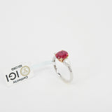 Ruby Engagement Ring - Unheated Mozambique