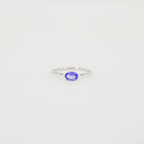 Simple Oval Tanzanite Engagement Ring – Natural Solid 18k Gold Tanzanite Ring – Minimal December Birthstone Jewelry