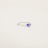 Simple Oval Tanzanite Engagement Ring – Natural Solid 18k Gold Tanzanite Ring – Minimal December Birthstone Jewelry