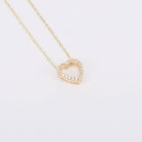 Heart Pavé Diamond Bracelet - Dainty Diamond Chain Bracelet - Minimalist Fine Jewelry