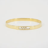 Unique Diamond Gold Bangle - Eternal Motion Statement Piece