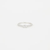 Dainty Solitaire Diamond Engagement Ring – April Birthstone Bridal Jewelry