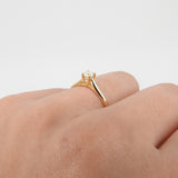 Vintage Style Diamond Engagement Ring – 6 Prongs GIA Certified Diamond Ring – April Birthstone – Handmade Wedding Jewelry