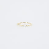 Dainty 0.1 Ct Genuine Diamond Engagement Ring