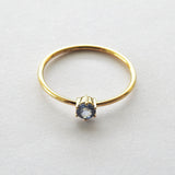 Vintage Dainty Aquamarine Engagement Ring