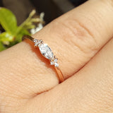 Vintage East-West Marquise Diamond Engagement Ring