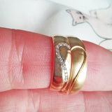 Yin & Yang Complementary Heart His & Hers Wedding Bands