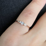 Vintage East-West Marquise Diamond Engagement Ring