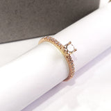 Heart Prong Dainty Solitaire Wedding Engagement Ring - 0.15 Ct