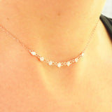 Natural Diamond 7 Bezels Chocker Necklace