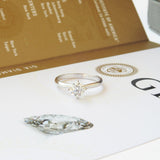Branch Diamond Engagement Ring - Floating GIA Certified 0.7 Ct Diamond