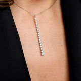 Waterfall Graduated Bezel Diamond Necklace